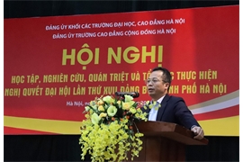 Hội nghị học tập, nghiên cứu, quán triệt và tổ chức thực hiện Nghị quyết Đại hội lần thứ XVII Đảng bộ thành phố Hà Nội