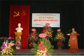 Mít tinh kỷ niệm 34 năm ngày Nhà giáo Việt Nam 20/11/1982 – 20/11/2016